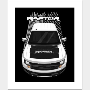 Ford F150 SVT Raptor 2010-2014 - White and Black Posters and Art